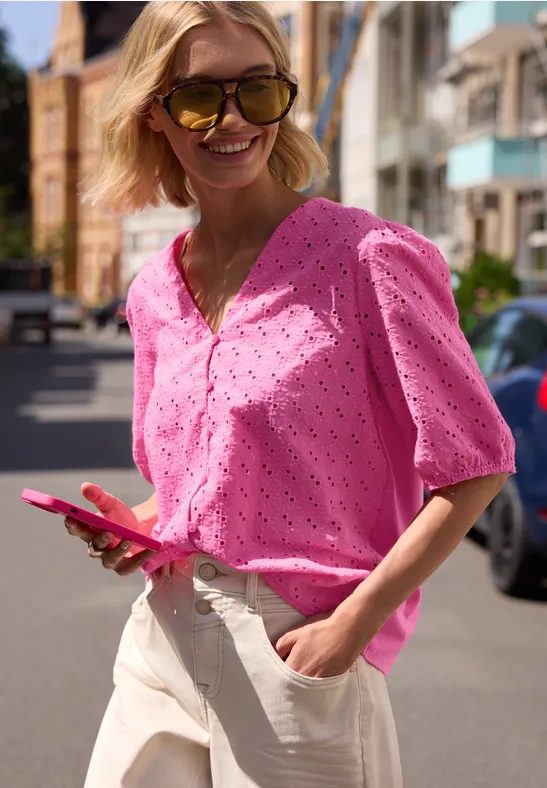 Shirtbluse mit Embroidery