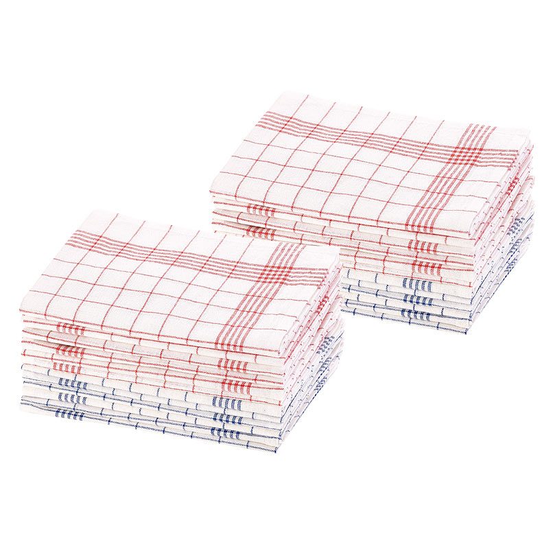 Rosenstein & Söhne 24er-Set Halb-Leinen-Geschirrtücher, 70x50 cm, OEKO-TEX®