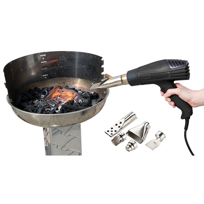 AGT Grillanzünder-Heissluftpistole mit 2 Gebläsestufen, bis 1.800 Watt