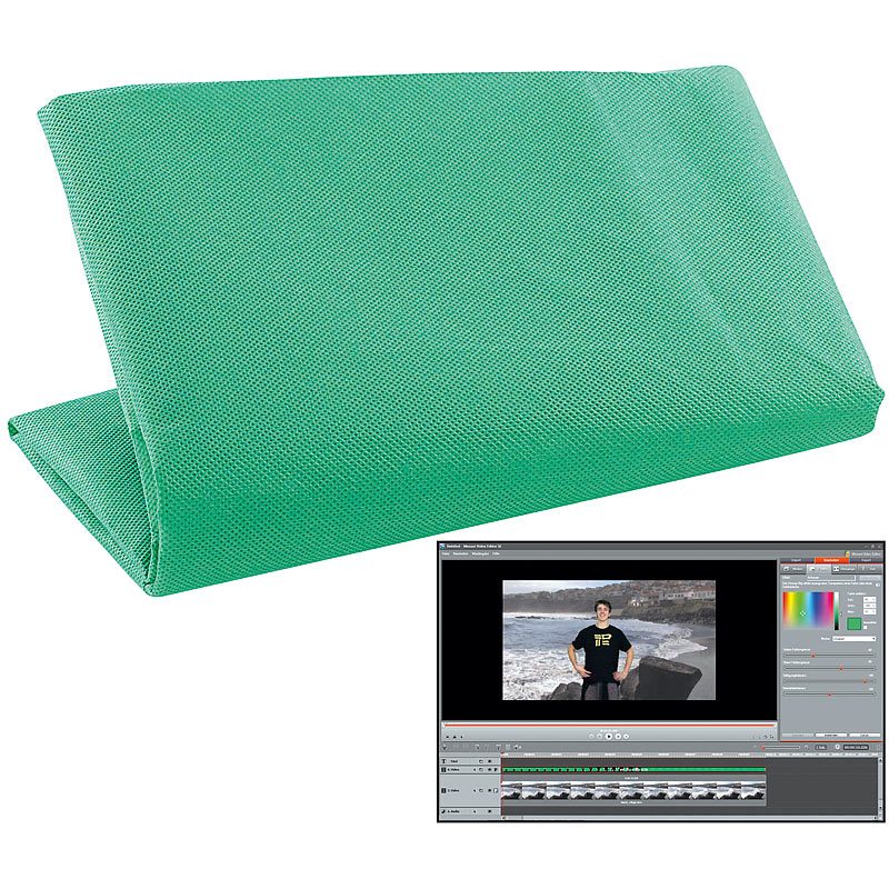 Somikon Greenscreen + Videobearbeitungs- & Konverter-Suite