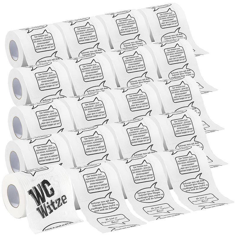 infactory Toilettenpapier "Witze", 5 Rollen