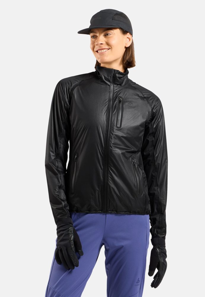 Odlo Zeroweight Dual Dry Waterproof Insulated Langlaufjacke für Damen - Skilanglauf - schwarz, XS