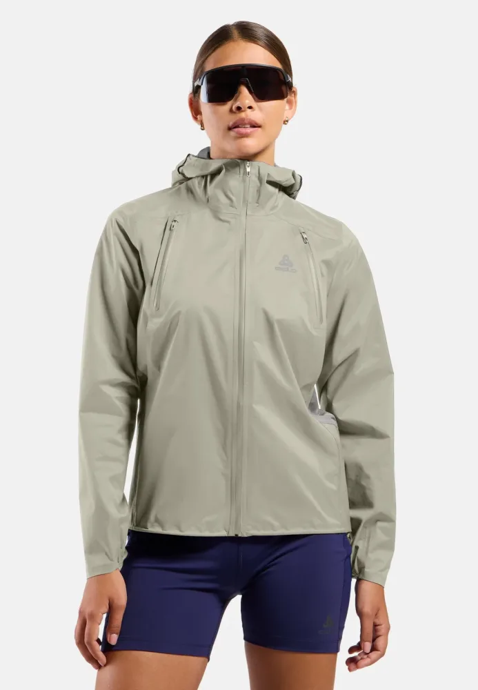 Odlo X-Alp Waterproof Pro Laufjacke für Damen - Trail Running, Wandern - beige, XL