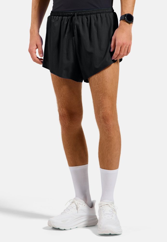 Odlo Zeroweight 3 Inch Lauf-Split-Shorts für Herren - Training, Running - schwarz, S