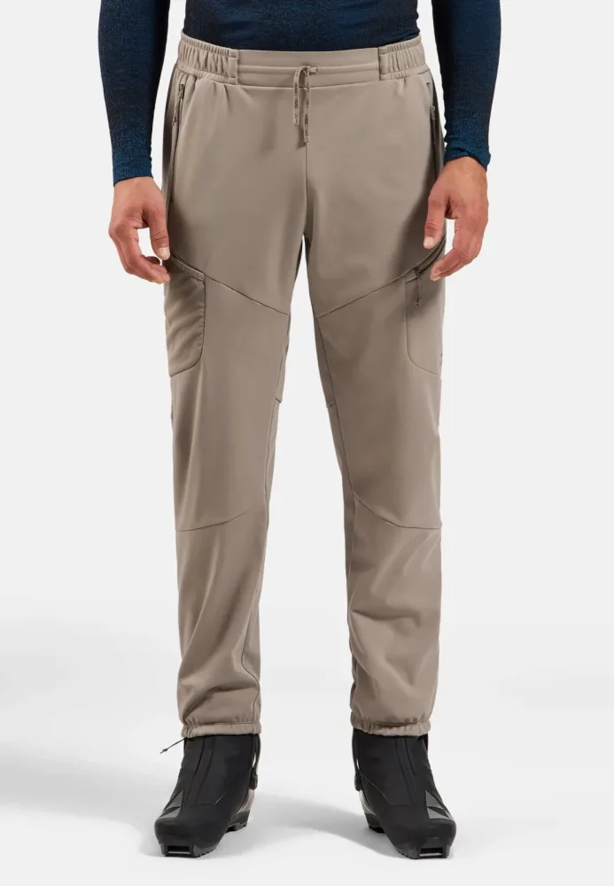 Odlo Zeroweight Windproof X Warm Langlaufhose für Herren - Skilanglauf - beige, XXL