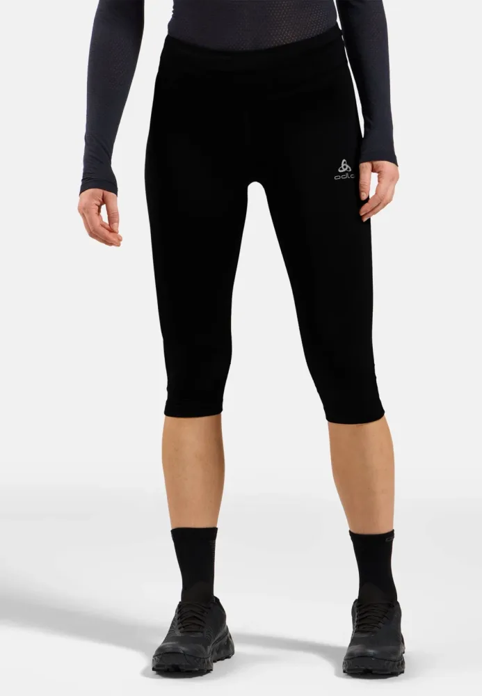 Odlo Essential 3/4 Lauftights für Damen - Training, Running - schwarz, S