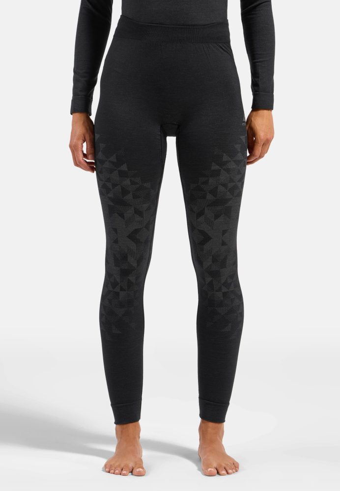Odlo Kinship Performance Wool 200 Base Layer Tights für Damen - Wandern, Ski & Snow - schwarz, XL