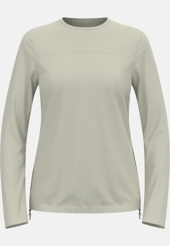 Odlo Explorer Cargo Langarm-Radshirt für Damen - Gravel, Radsport - beige, M