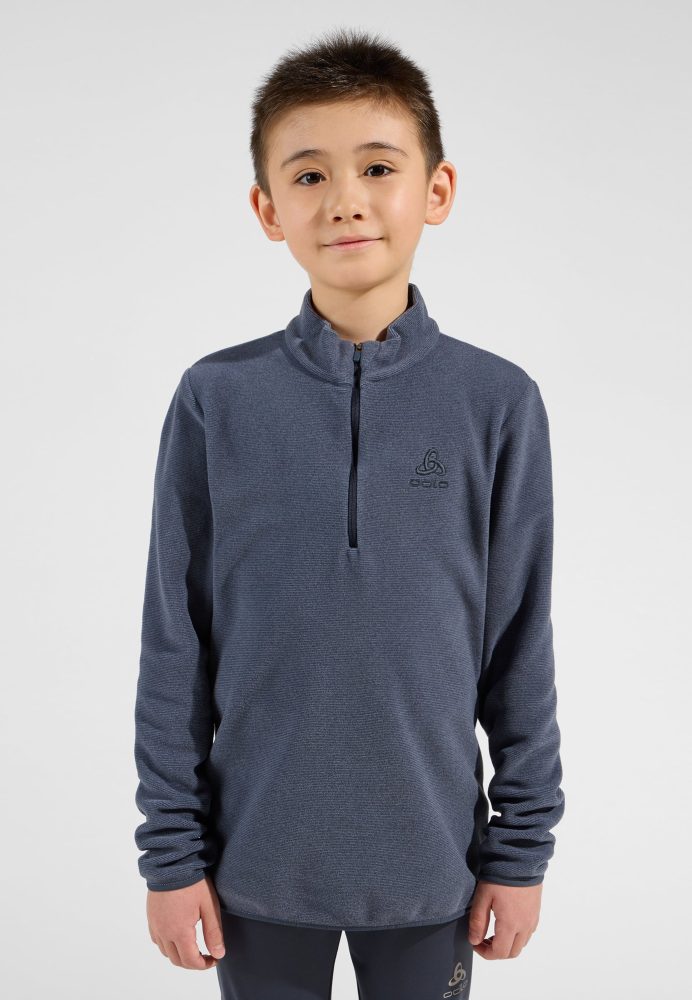 Odlo Roy Stripe Mid Layer Half-Zip für Kinder - Wandern - grau, 116
