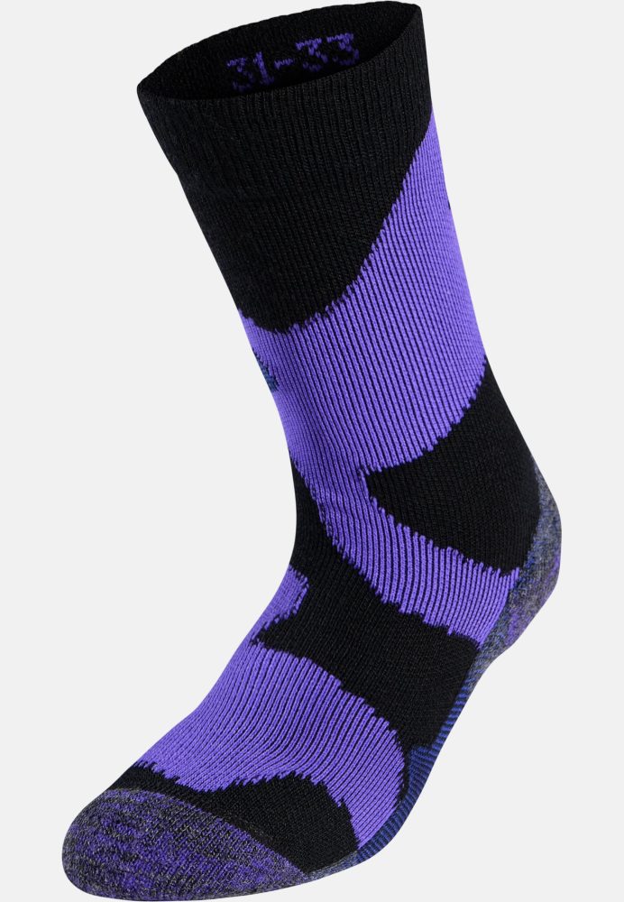 Odlo Merino Warm Crew-Socken für Kinder - Wandern - lila, 23-26