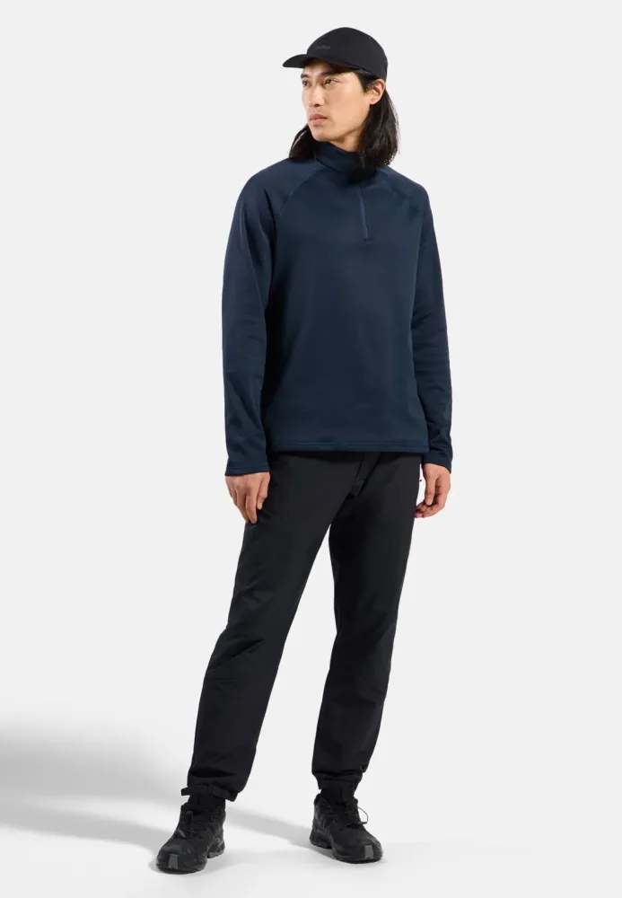 Odlo Essential Warm Mid Layer Half-Zip für Herren - Wandern, Ski & Snow - marineblau, XXL