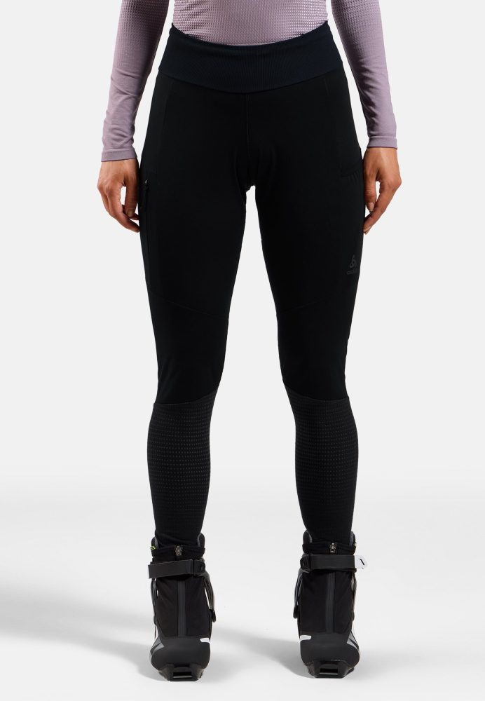 Odlo Zeroweight Pro Windproof Langlauftights für Damen - Skilanglauf - schwarz, S