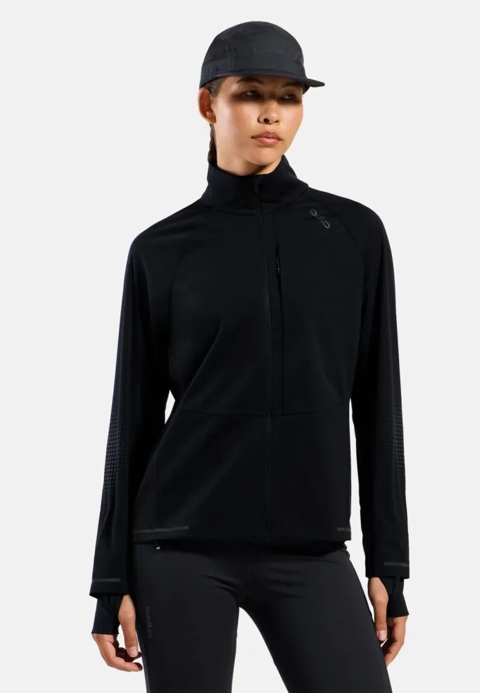 Odlo Zeroweight Pro Windproof Reflective Laufjacke für Damen - Running - schwarz, XL