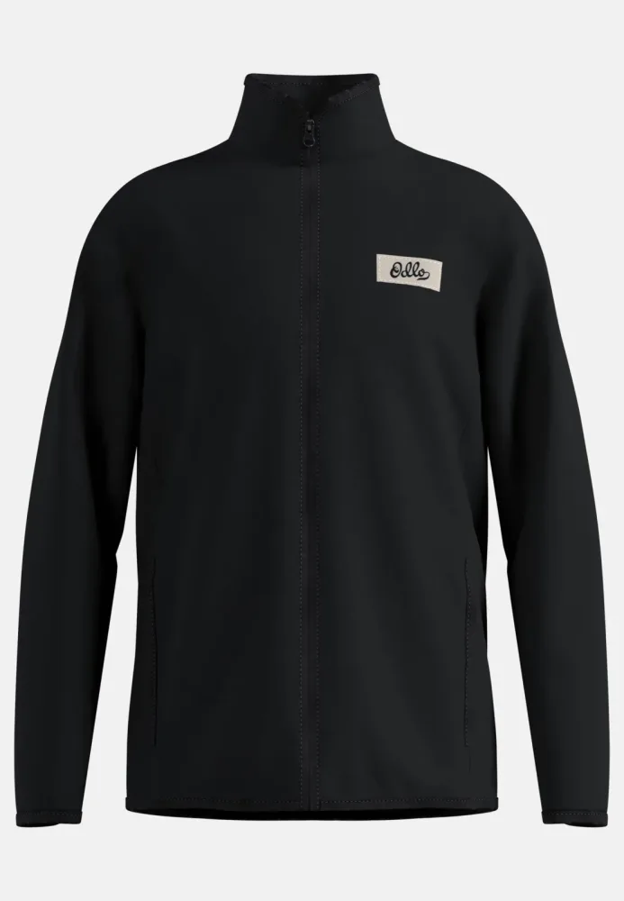 Odlo Classic Fleece Mid Layer Full-Zip für Kinder - Wandern, Ski & Snow - schwarz, 128