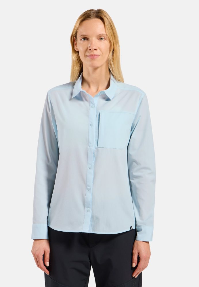 Odlo Essential Langarmhemd für Damen - Wandern - blau, L