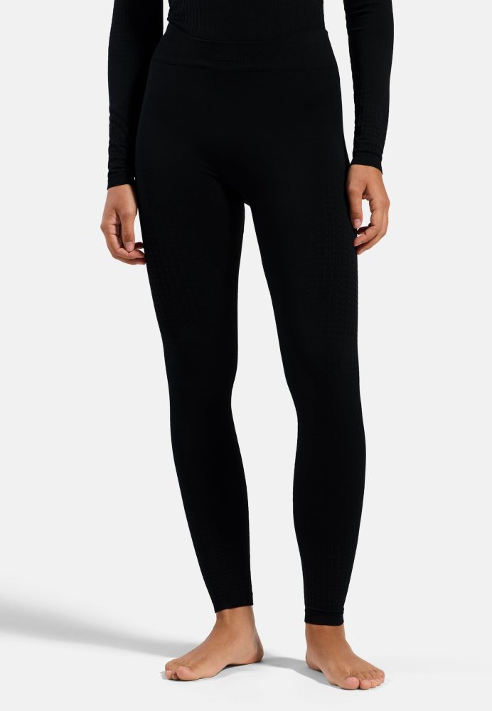 Odlo Performance Warm Base Layer Tights für Damen - Skilanglauf, Ski & Snow - schwarz, L