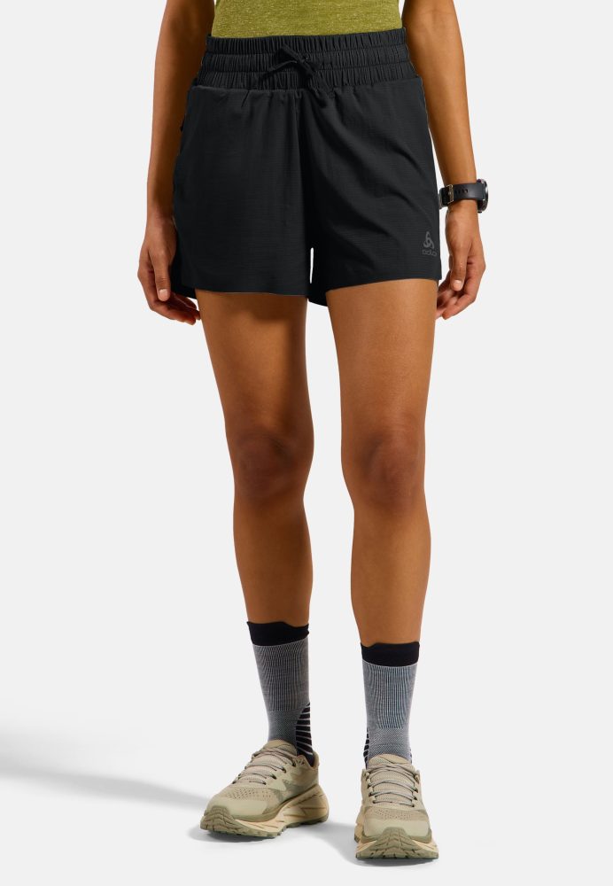 Odlo Zeroweight 3 Inch Laufshorts mit Innenhose für Damen - Training, Running - schwarz, XS
