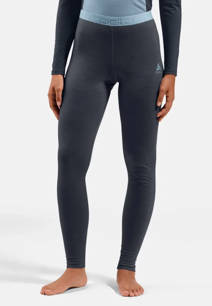 Odlo Natural Performance Wool 150 Base Layer Tights für Damen - Wandern, Ski & Snow - blau, L