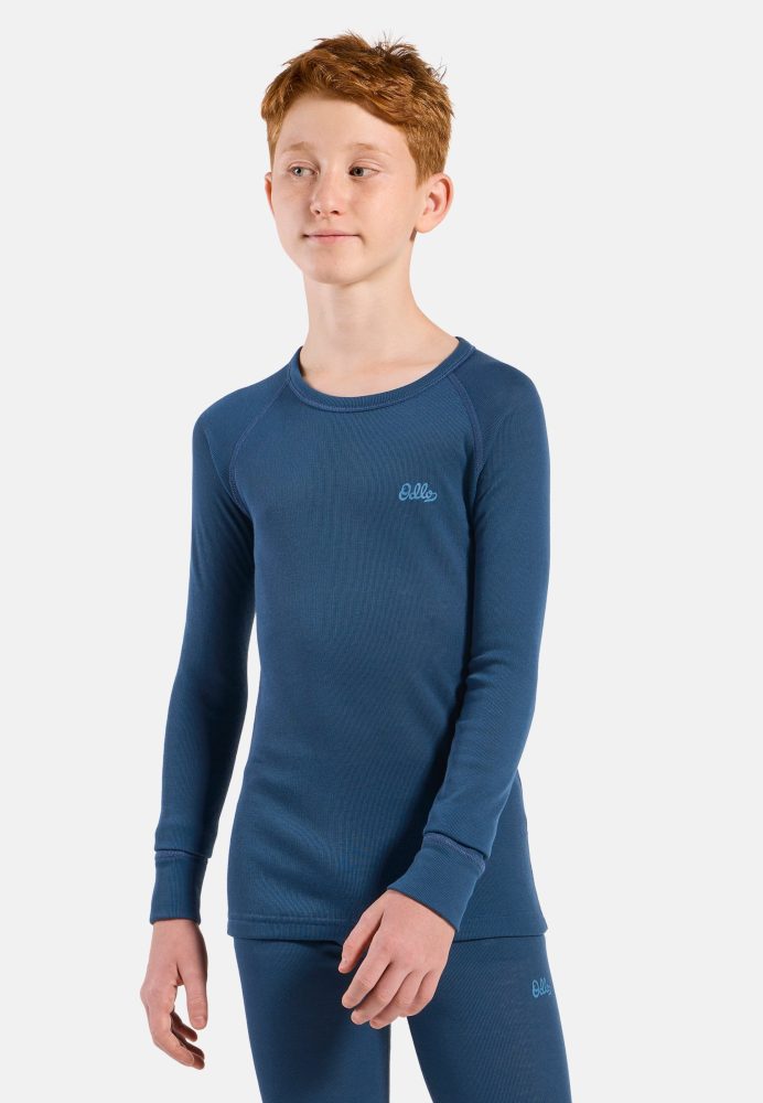 Odlo Active Warm Heritage Base Layer Set für Kinder - Wandern, Ski & Snow - marineblau, 164