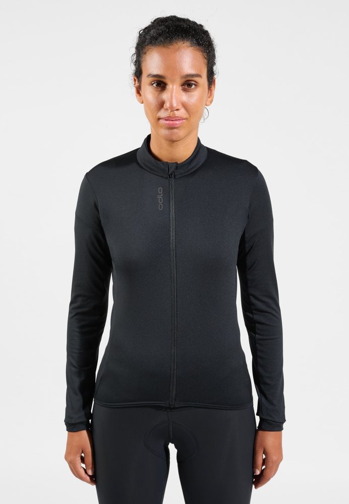 Odlo Zeroweight Ceramiwarm Rad-Mid Layer Full-Zip für Damen - Radsport - schwarz, L