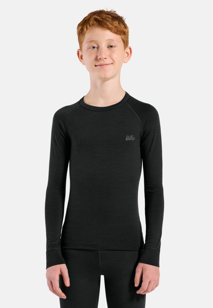 Odlo Merino 200 Base Layer Set für Kinder - Wandern, Ski & Snow - schwarz, 152