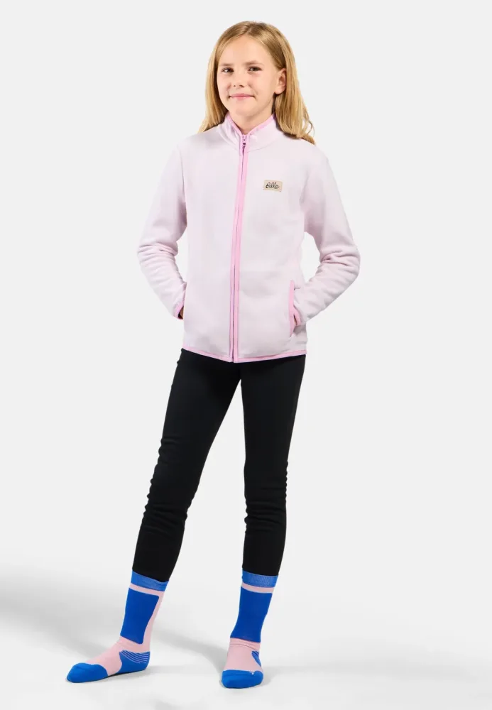 Odlo Classic Fleece Mid Layer Full-Zip für Kinder - Wandern, Ski & Snow - pink, 164