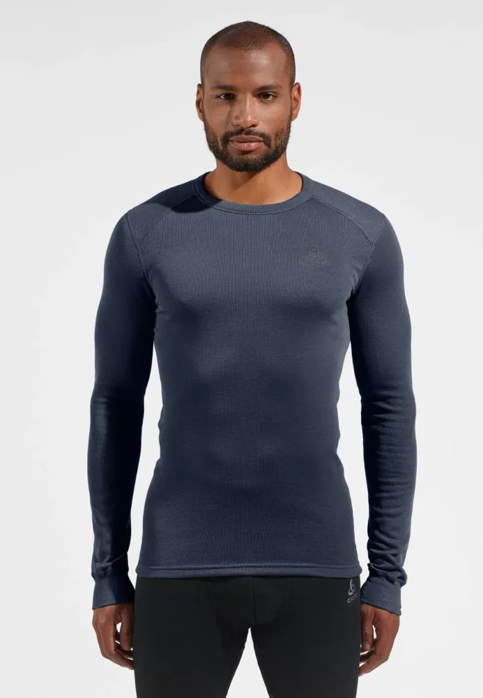 Odlo Active Warm Base Layer Shirt für Herren - Wandern, Ski & Snow - marineblau, XXL