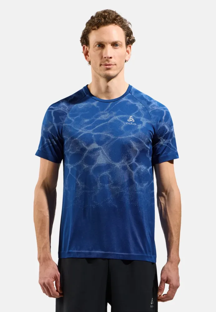 Odlo Zeroweight Seamless Lauf-T-Shirt für Herren - Training, Running - blau, S