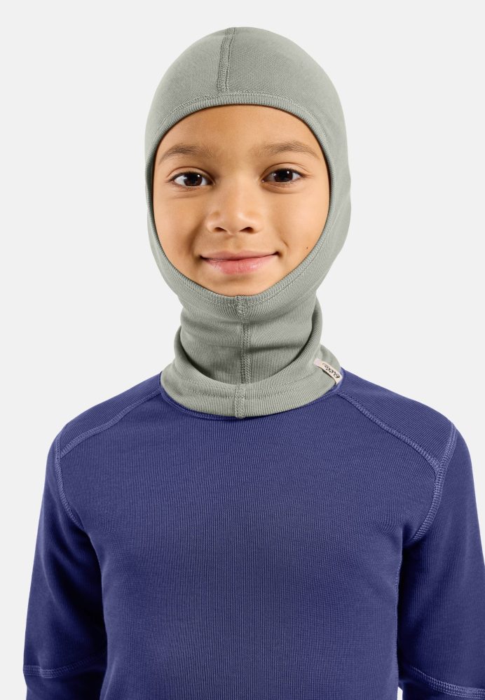 Odlo Active Warm Gesichtsmaske für Kinder - Wandern, Ski & Snow - grün, OneSize