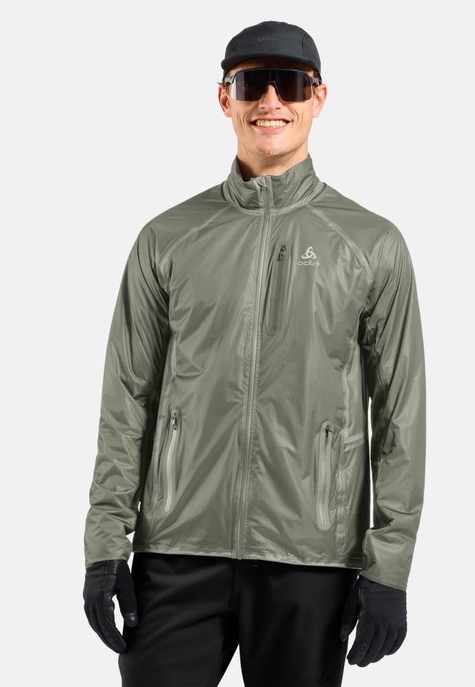 Odlo Zeroweight Dual Dry Waterproof Insulated Langlaufjacke für Herren - Skilanglauf - grau, L