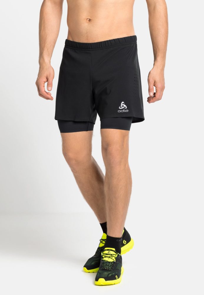 Odlo Zeroweight 5 Inch 2-In-1 Laufshorts für Herren - Training, Running - schwarz, XL