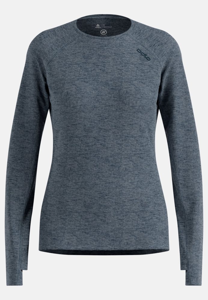 Odlo X-Alp 115 Langarm-Laufshirt für Damen - Trail Running, Wandern - marineblau, XS