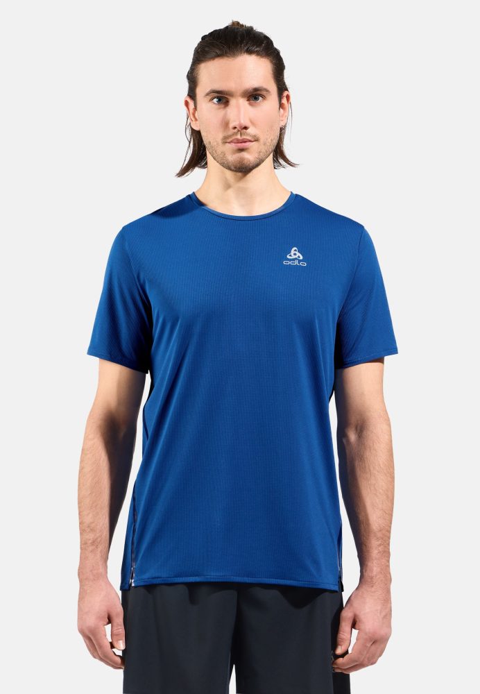 Odlo Zeroweight Chill-Tec Lauf-T-Shirt für Herren - Training, Running - blau, M