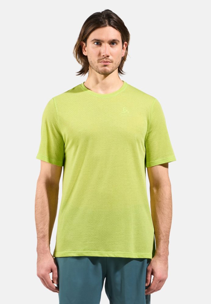 Odlo Essential Linencool Lauf-T-Shirt für Herren - Training, Running - grün, S