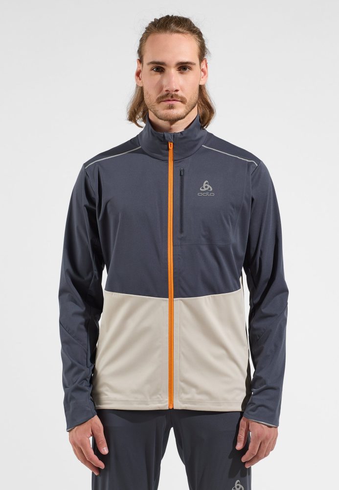 Odlo Langnes Langlaufjacke für Herren - Skilanglauf - beige, L