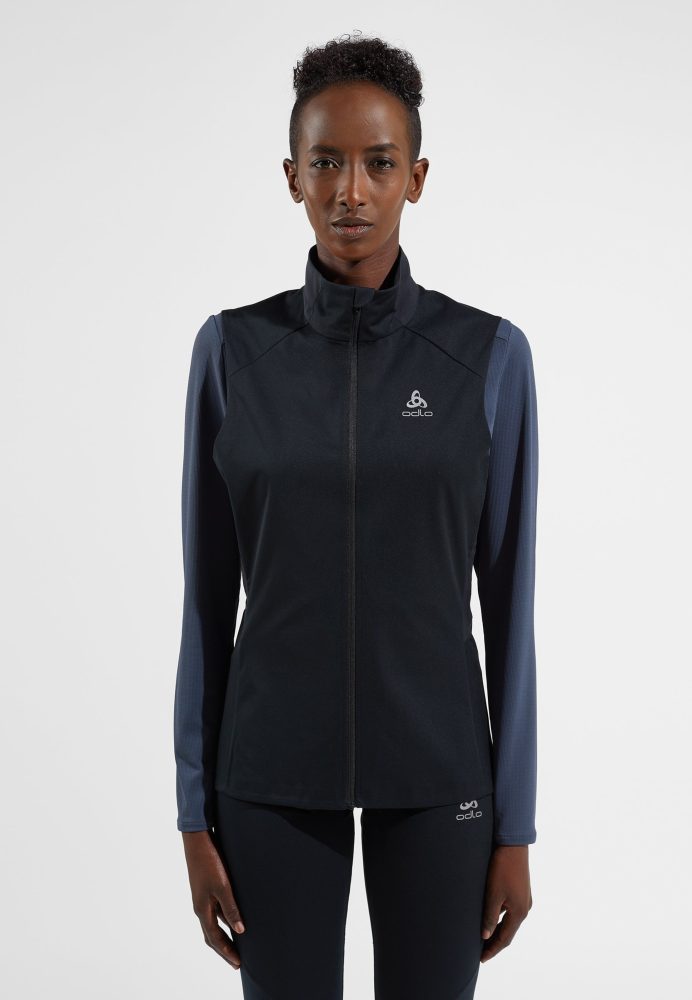 Odlo Zeroweight Warm Laufweste für Damen - Training, Running - schwarz, L