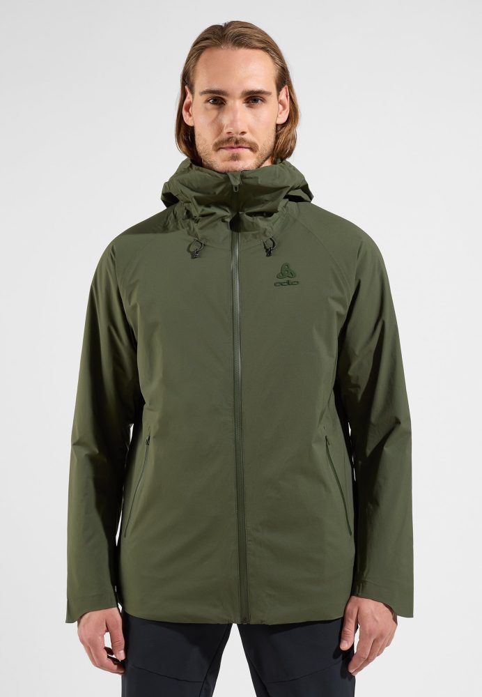 Odlo Ascent S-Thermic Waterproof Isolationsjacke für Herren - Wandern, Casual Comfort - grün, XL