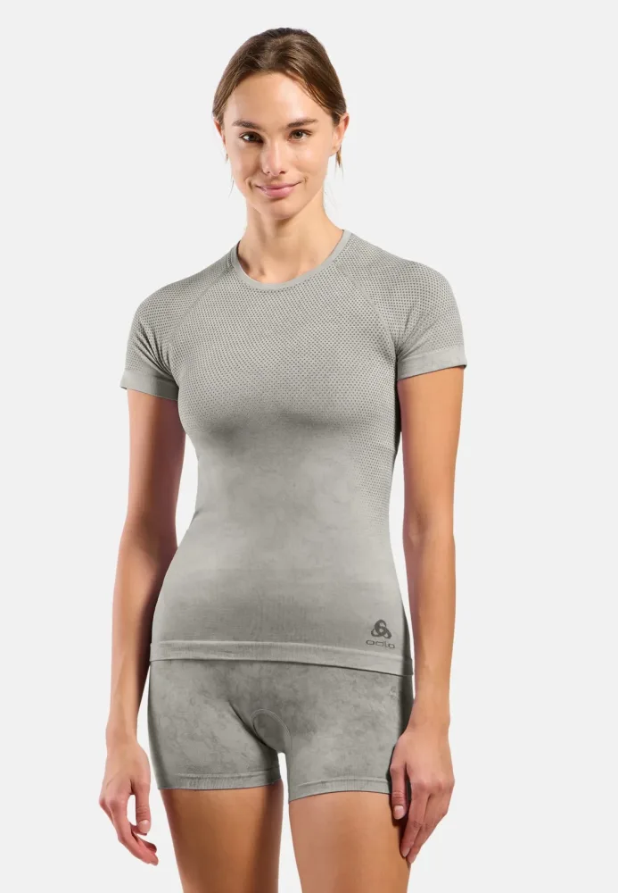 Odlo Performance Light - Rain Dye Base Layer T-Shirt für Damen - Training, Radsport - beige, L