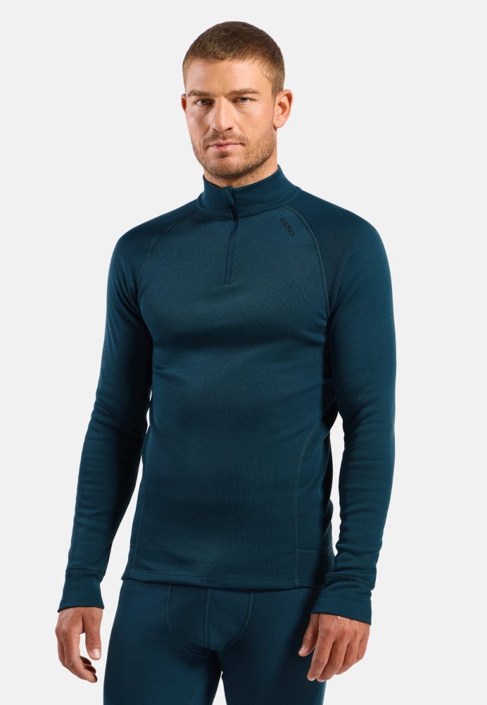 Odlo Active X-Warm Base Layer Half-Zip für Herren - Wandern, Ski & Snow - marineblau, XXL