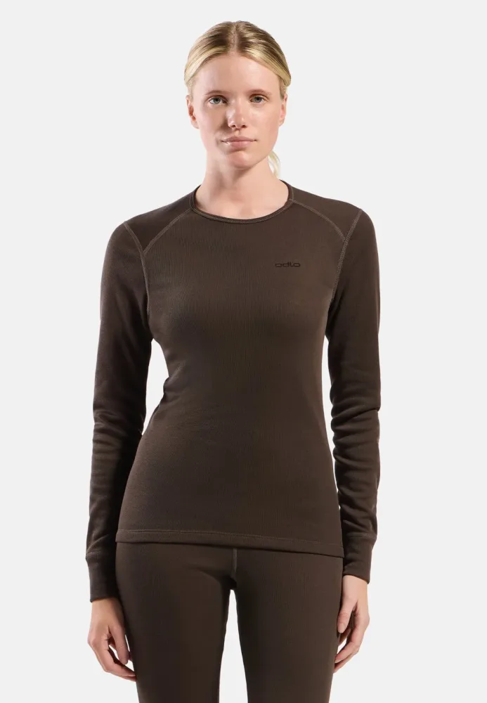 Odlo Active Warm Base Layer Shirt für Damen - Wandern, Ski & Snow - braun, M