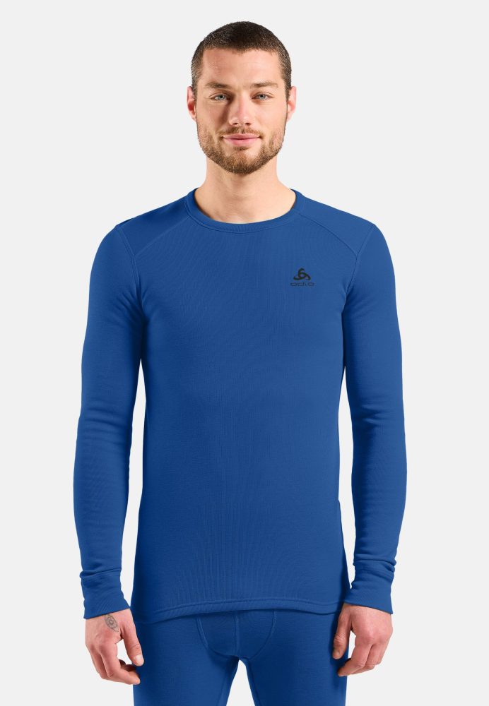 Odlo Active Warm Base Layer Shirt für Herren - Wandern, Ski & Snow - blau, M