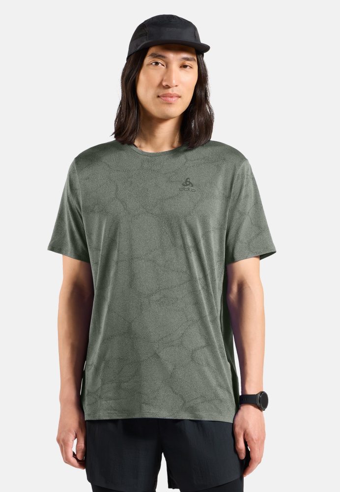 Odlo Zeroweight Engineered Chill-Tec Lauf-T-Shirt für Herren - Training, Running - grün, L
