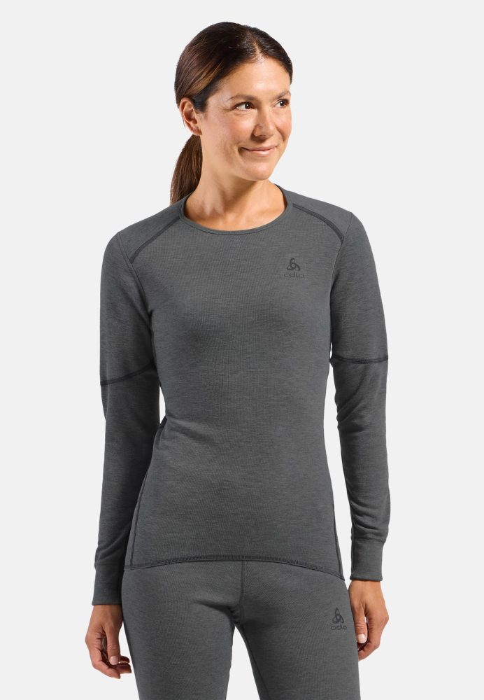 Odlo Active X-Warm Base Layer Shirt für Damen - Ski & Snow - grau, L