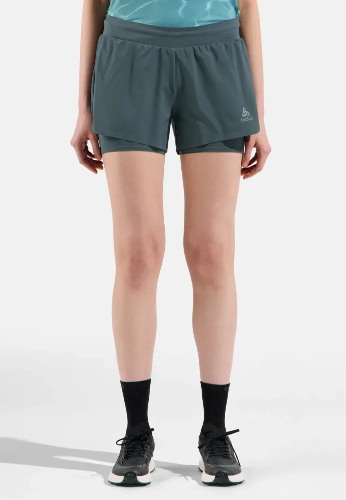 Odlo Zeroweight 3 Inch 2-In-1 Laufshorts für Damen - Training, Running - grün, XS