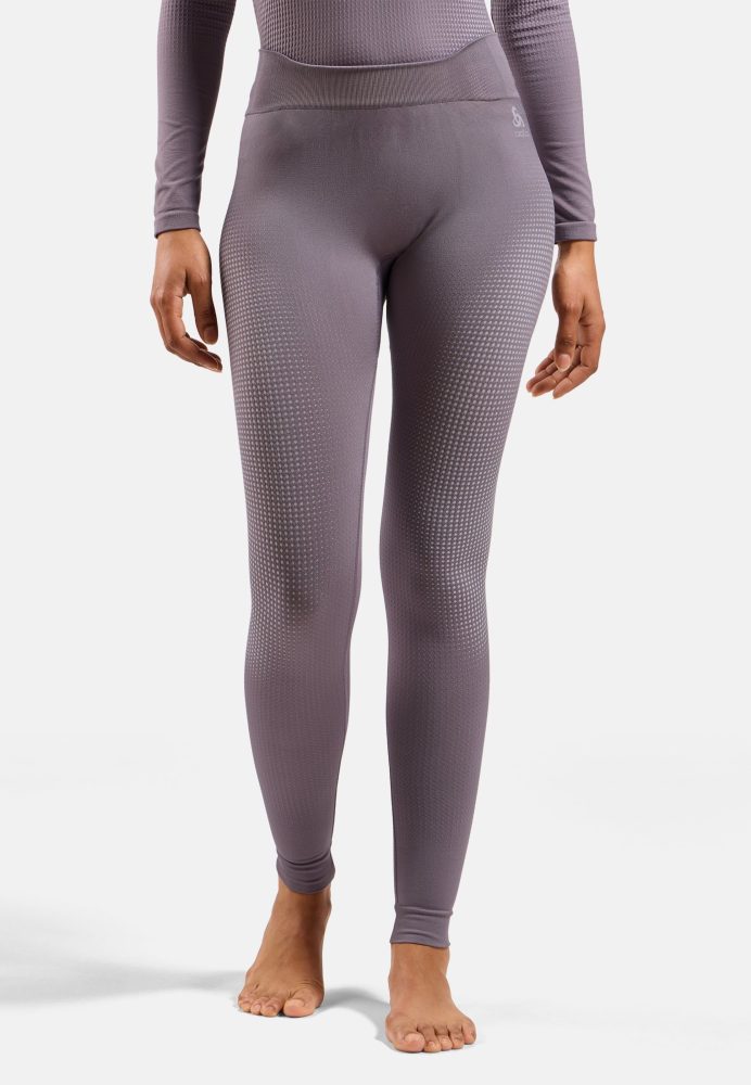 Odlo Performance Warm Base Layer Tights für Damen - Skilanglauf, Ski & Snow - lila, L