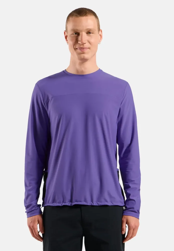 Odlo Explorer Cargo Langarm-Radshirt für Herren - Gravel, Radsport - lila, M