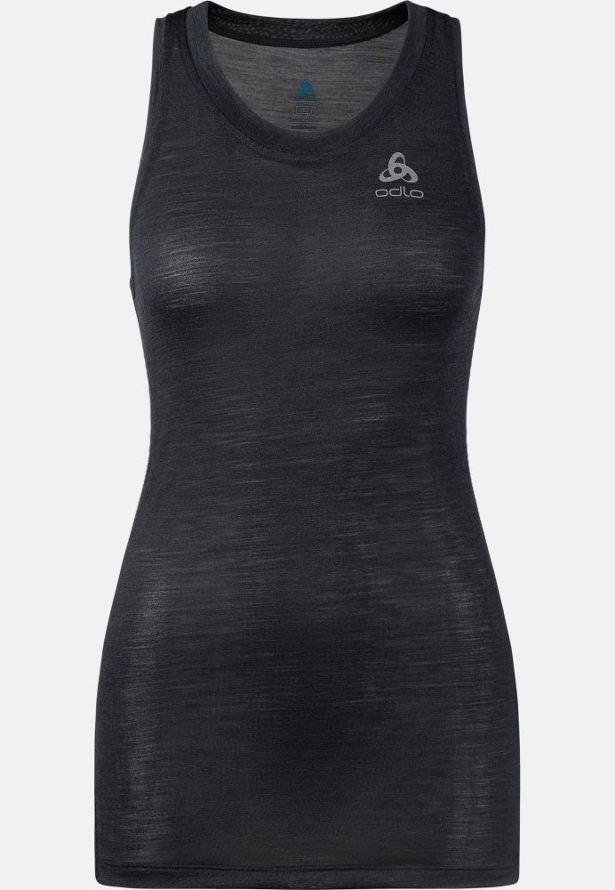 Odlo Natural Performance Wool 130 Base Layer Tank für Damen - Wandern - schwarz, S
