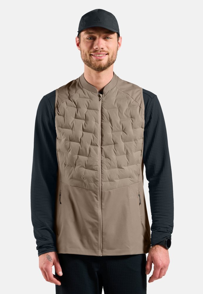 Odlo Zeroweight Insulator Laufweste für Herren - Skilanglauf, Running - beige, M