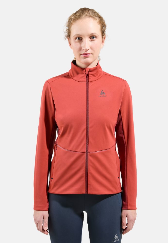 Odlo Markenes Langlaufjacke für Damen - Skilanglauf - rot, XS