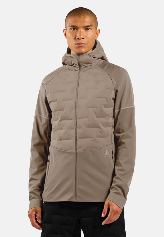 Odlo Zeroweight Insulator Laufjacke für Herren - Skilanglauf, Running - beige, S